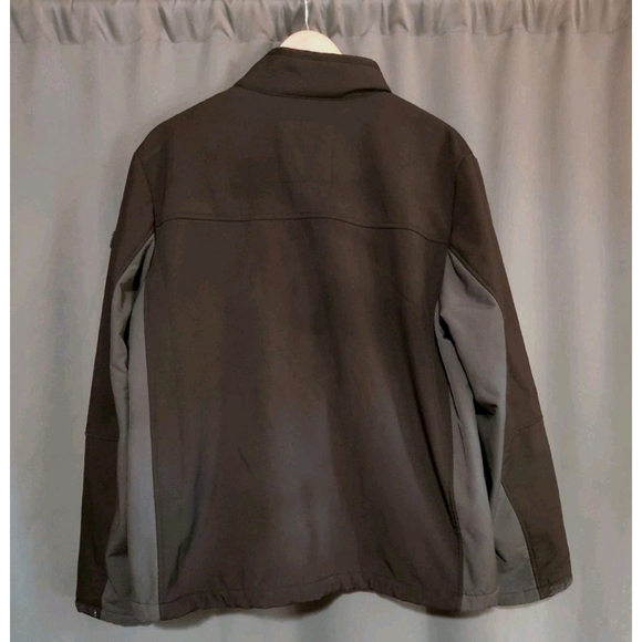 Tumi Tech Mens Grey Insulated FleeceLined Softshell Jacket Coat Zip Size Large - Picture 2 of 10